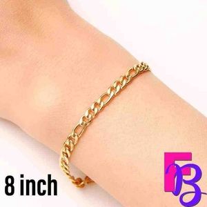 8" 14k Italian Figaro Bracelet